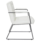 Faux Leather Chair with Sled Base