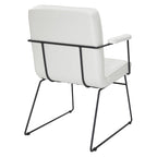 Faux Leather Chair with Sled Base