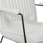 Faux Leather Chair with Sled Base