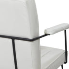 Faux Leather Chair with Sled Base