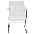 Faux Leather Chair with Sled Base