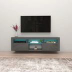 Wall Mounted Floating 63 TV Stand with 16 Color LEDs