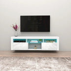 Wall Mounted Floating 63 TV Stand with 16 Color LEDs