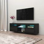Wall Mounted Floating 63 TV Stand with 16 Color LEDs