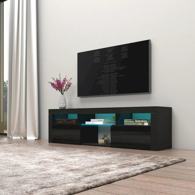 Wall Mounted Floating 63 TV Stand with 16 Color LEDs