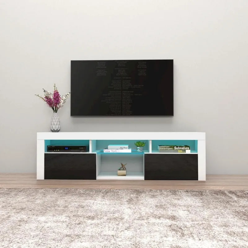Wall Mounted Floating 63 TV Stand with 16 Color LEDs