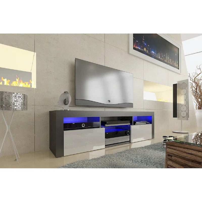 Wall Mounted Floating 63 TV Stand with 16 Color LEDs