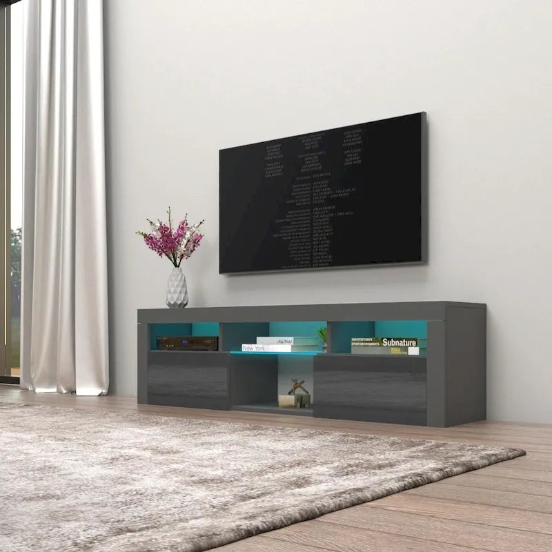 Wall Mounted Floating 63 TV Stand with 16 Color LEDs