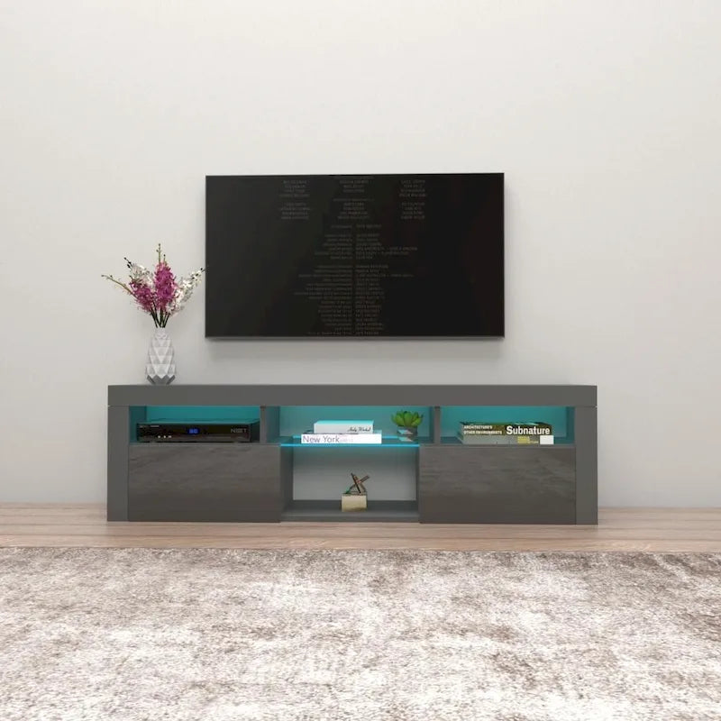 Wall Mounted Floating 63 TV Stand with 16 Color LEDs