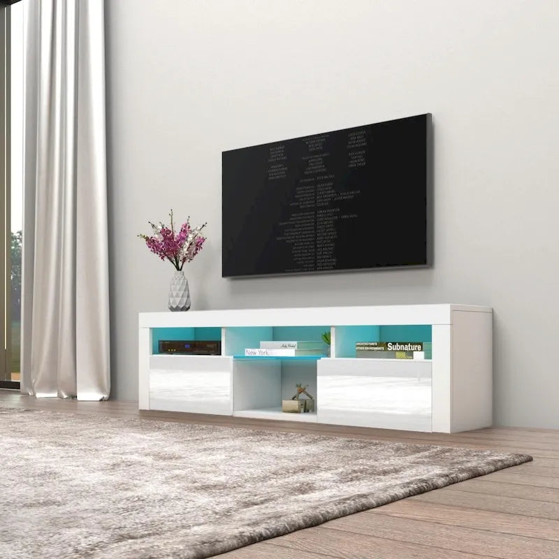 Wall Mounted Floating 63 TV Stand with 16 Color LEDs