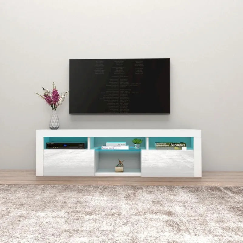 Wall Mounted Floating 63 TV Stand with 16 Color LEDs