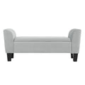 Velvet Ottoman Bench with Storage - 16.5L x 55W x 23H