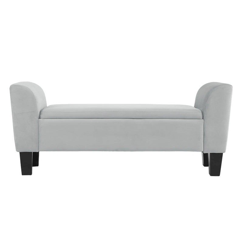 Velvet Ottoman Bench with Storage - 16.5L x 55W x 23H