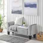 Velvet Ottoman Bench with Storage - 16.5L x 55W x 23H