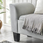 Velvet Ottoman Bench with Storage - 16.5L x 55W x 23H