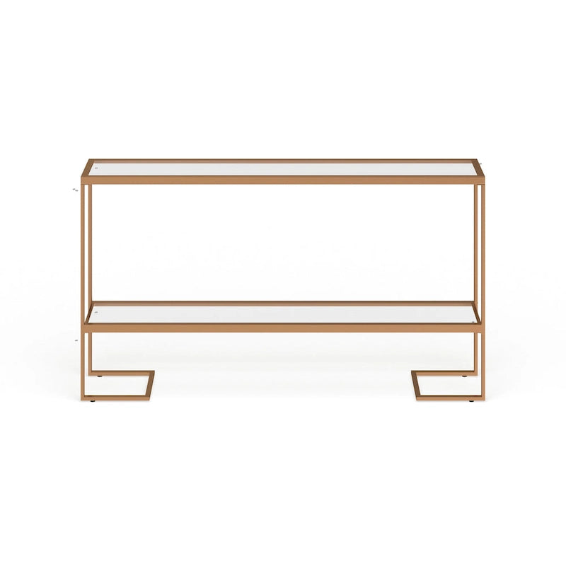 Glam Gold Matte Finish Console Table