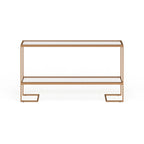 Glam Gold Matte Finish Console Table