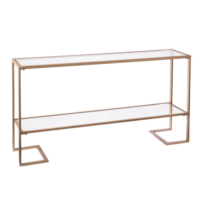 Glam Gold Matte Finish Console Table