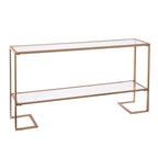 Glam Gold Matte Finish Console Table