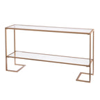 Glam Gold Matte Finish Console Table
