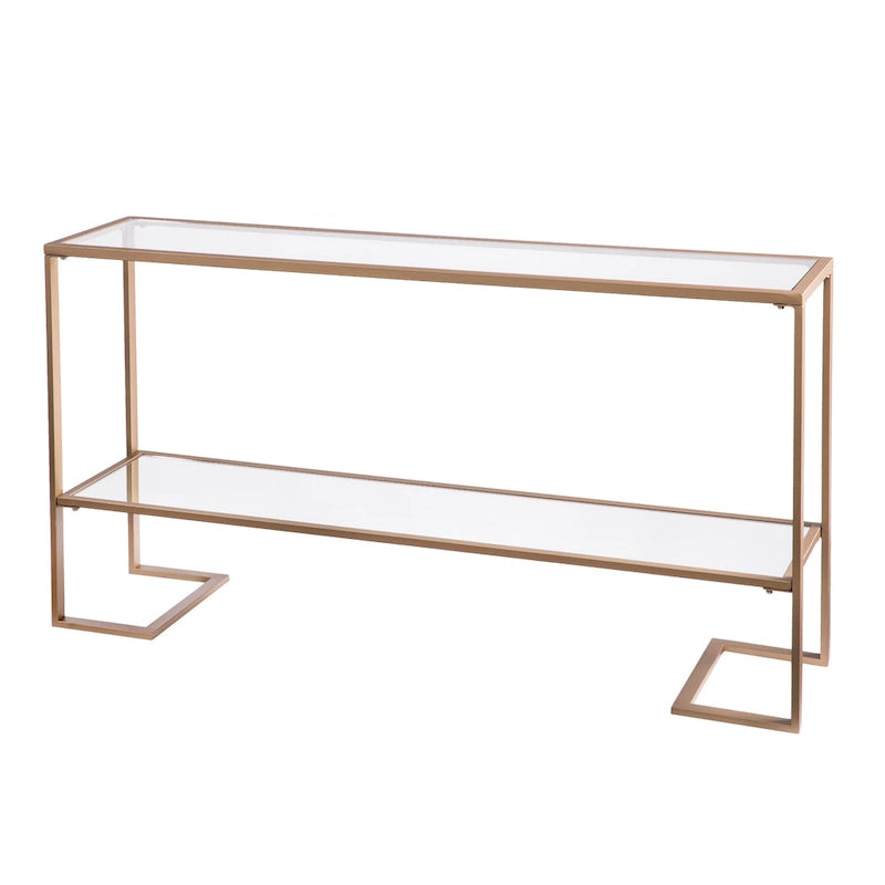 Glam Gold Matte Finish Console Table