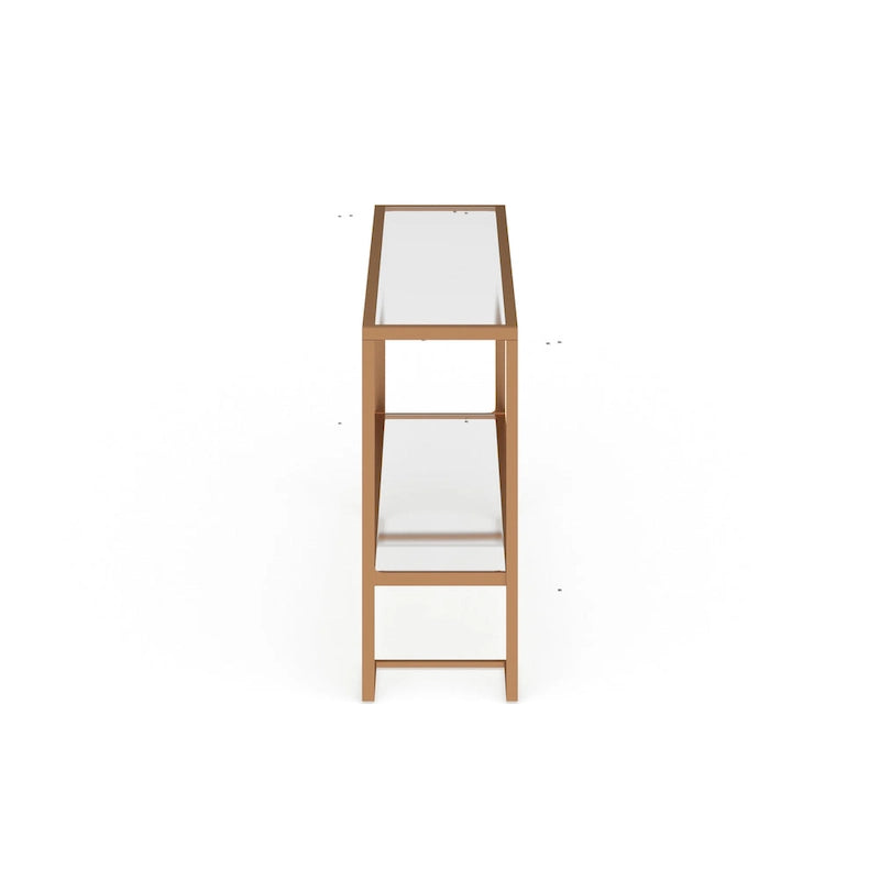 Glam Gold Matte Finish Console Table