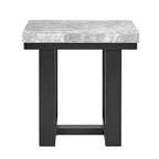 Gray Marble Top Side Table