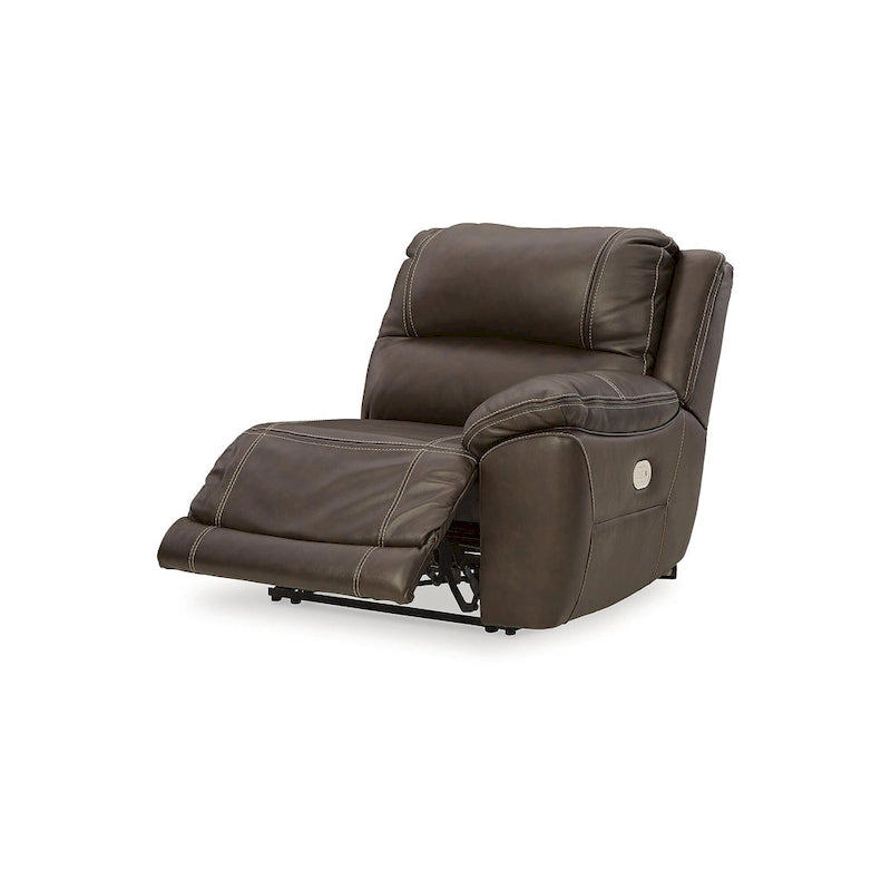 Brown 7-Piece Power Reclining Sectional - 136W x 136D x 43H