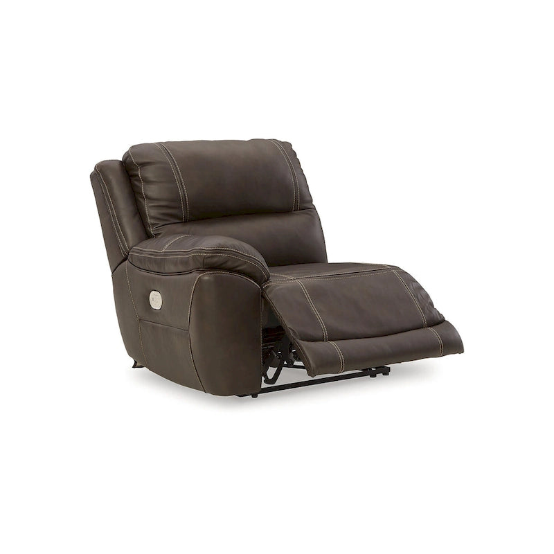 Brown 7-Piece Power Reclining Sectional - 136W x 136D x 43H