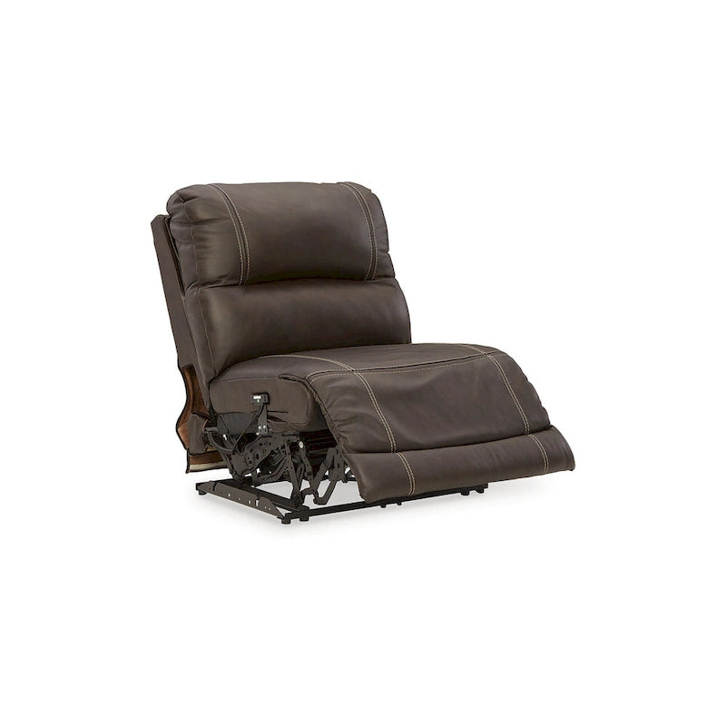 Brown 7-Piece Power Reclining Sectional - 136W x 136D x 43H