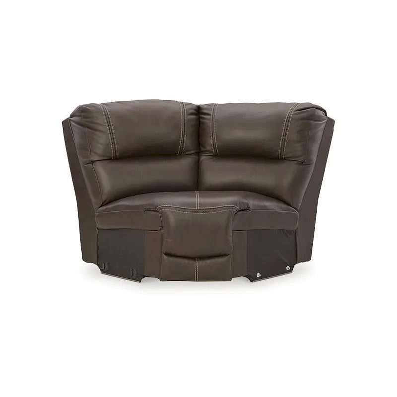 Brown 7-Piece Power Reclining Sectional - 136W x 136D x 43H