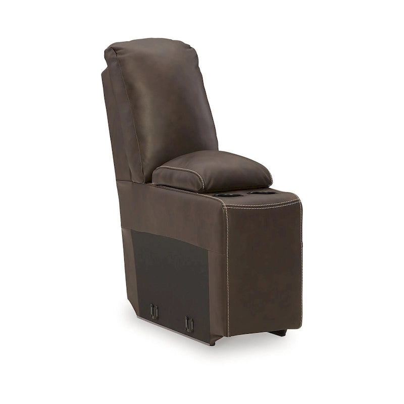 Brown 7-Piece Power Reclining Sectional - 136W x 136D x 43H