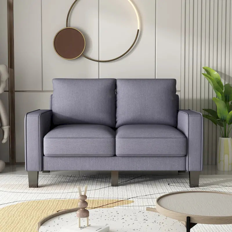 Modern Living Room Furniture Sofa in Beige Fabric 2+3