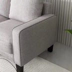 Modern Living Room Furniture Sofa in Beige Fabric 2+3