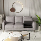 Modern Living Room Furniture Sofa in Beige Fabric 2+3