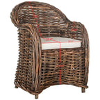 Natural Rattan Club Chair - 27.5 x 27.5 x 35.5 - 28Wx28Dx36H