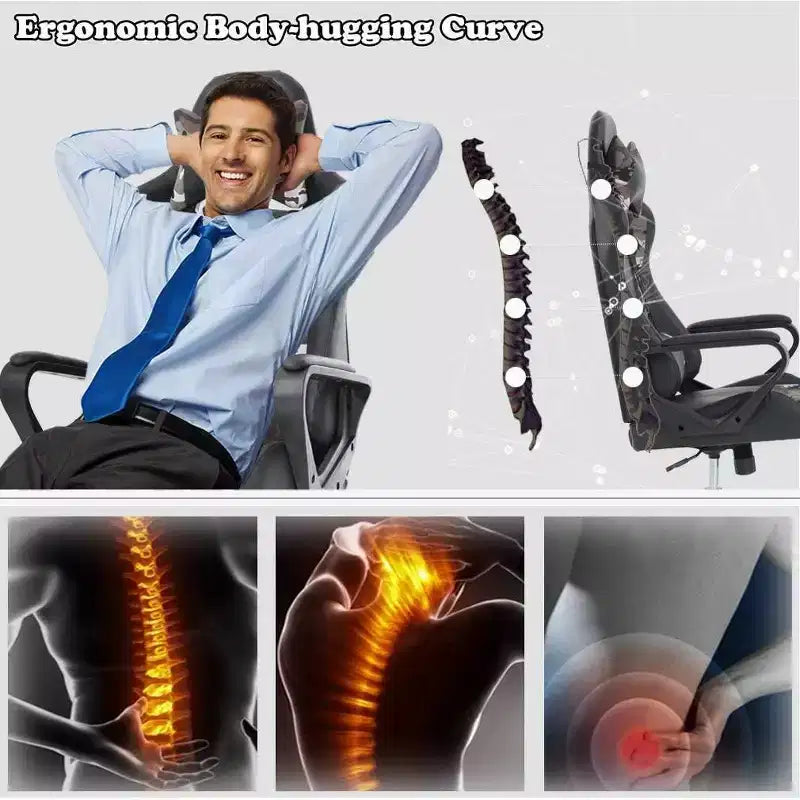 FDW Office Chair Gaming Chair Desk Chair Executive Chair with Lumbar Support Adjustable Stool Swivel Rolling Computer Chair