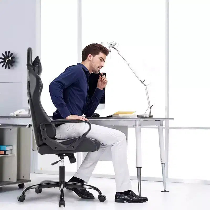 FDW Office Chair Gaming Chair Desk Chair Executive Chair with Lumbar Support Adjustable Stool Swivel Rolling Computer Chair