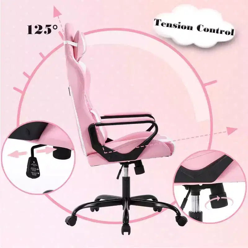 FDW Office Chair Gaming Chair Desk Chair Executive Chair with Lumbar Support Adjustable Stool Swivel Rolling Computer Chair