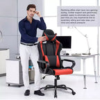 FDW Office Chair Gaming Chair Desk Chair Executive Chair with Lumbar Support Adjustable Stool Swivel Rolling Computer Chair