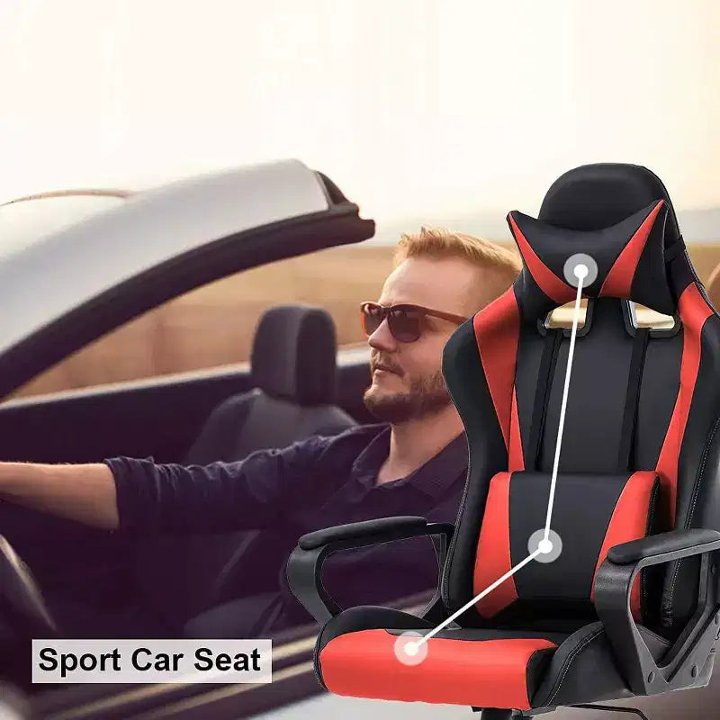 FDW Office Chair Gaming Chair Desk Chair Executive Chair with Lumbar Support Adjustable Stool Swivel Rolling Computer Chair