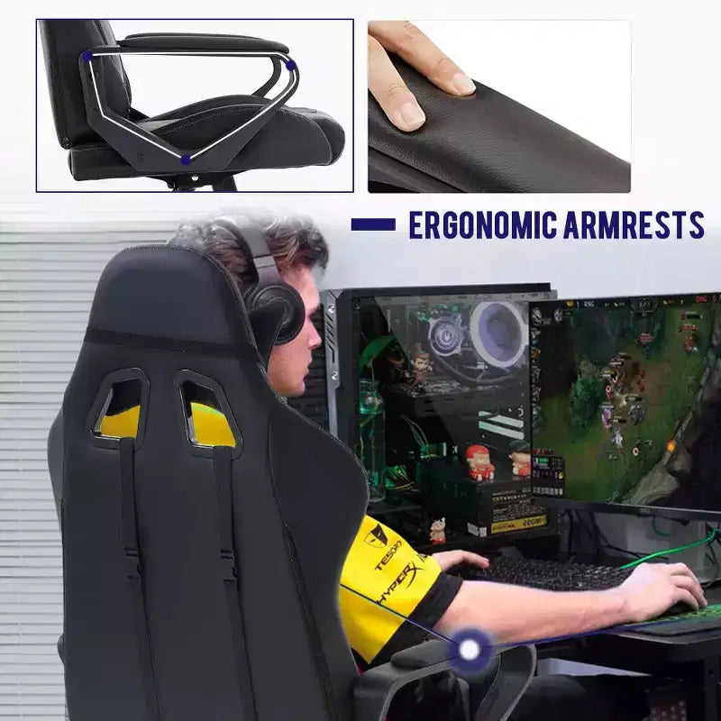 FDW Office Chair Gaming Chair Desk Chair Executive Chair with Lumbar Support Adjustable Stool Swivel Rolling Computer Chair
