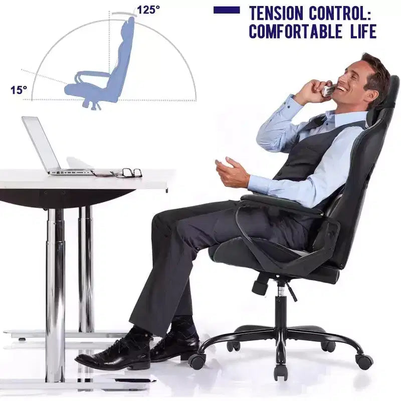 FDW Office Chair Gaming Chair Desk Chair Executive Chair with Lumbar Support Adjustable Stool Swivel Rolling Computer Chair