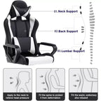 FDW Office Chair Gaming Chair Desk Chair Executive Chair with Lumbar Support Adjustable Stool Swivel Rolling Computer Chair
