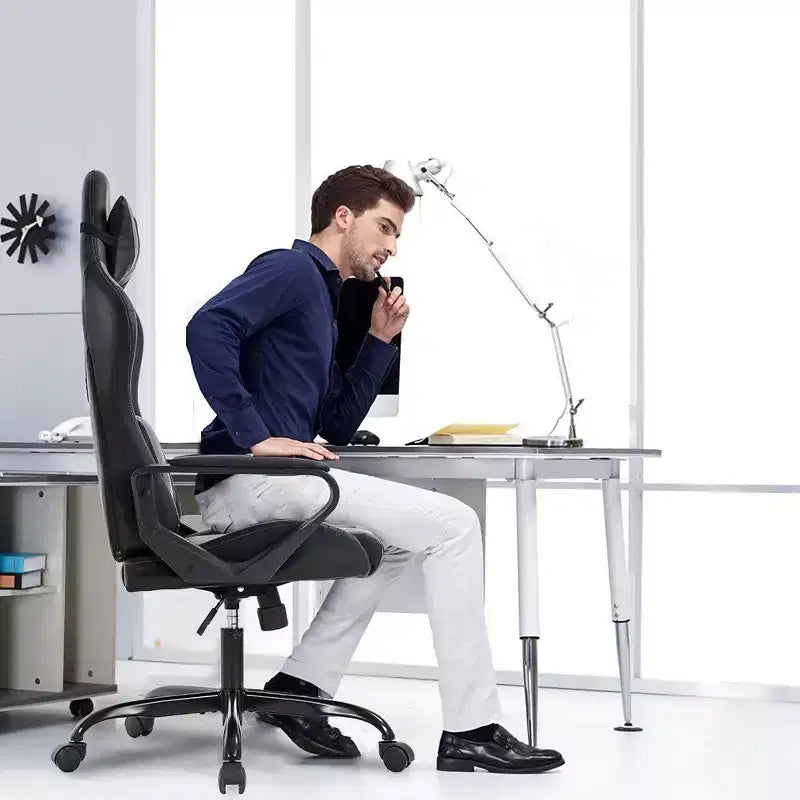 FDW Office Chair Gaming Chair Desk Chair Executive Chair with Lumbar Support Adjustable Stool Swivel Rolling Computer Chair
