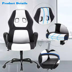 FDW Office Chair PC Gaming Chair Cheap Desk Chair PU Leather Executive Computer Chair Lumbar Support for Women, Men