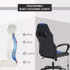 FDW Racing Gaming Chair Home Office Chair Ergonomic Desk Chair Massage PU Leather Computer Chair with Lumbar Support Headrest Armrest