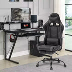 FDW Racing Gaming Chair Video Game Chairs with Computer Desk PU Leather Headrest Lumbar Support & 360-Swivel Seat