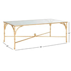 Gold Coffee Table - 50 x 26 x 18 - 50Wx26Dx18H
