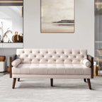 Mid Century Modern Living Room Adjustable Folding Sofa Bed